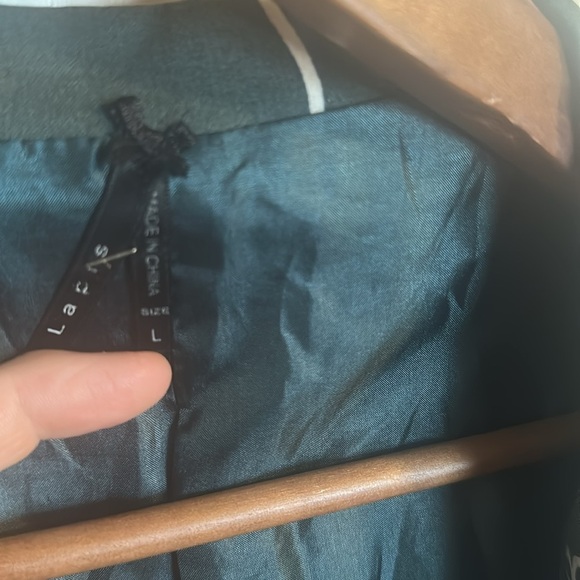 Lapis light summer patterned  fabric coat size L - Picture 2 of 7